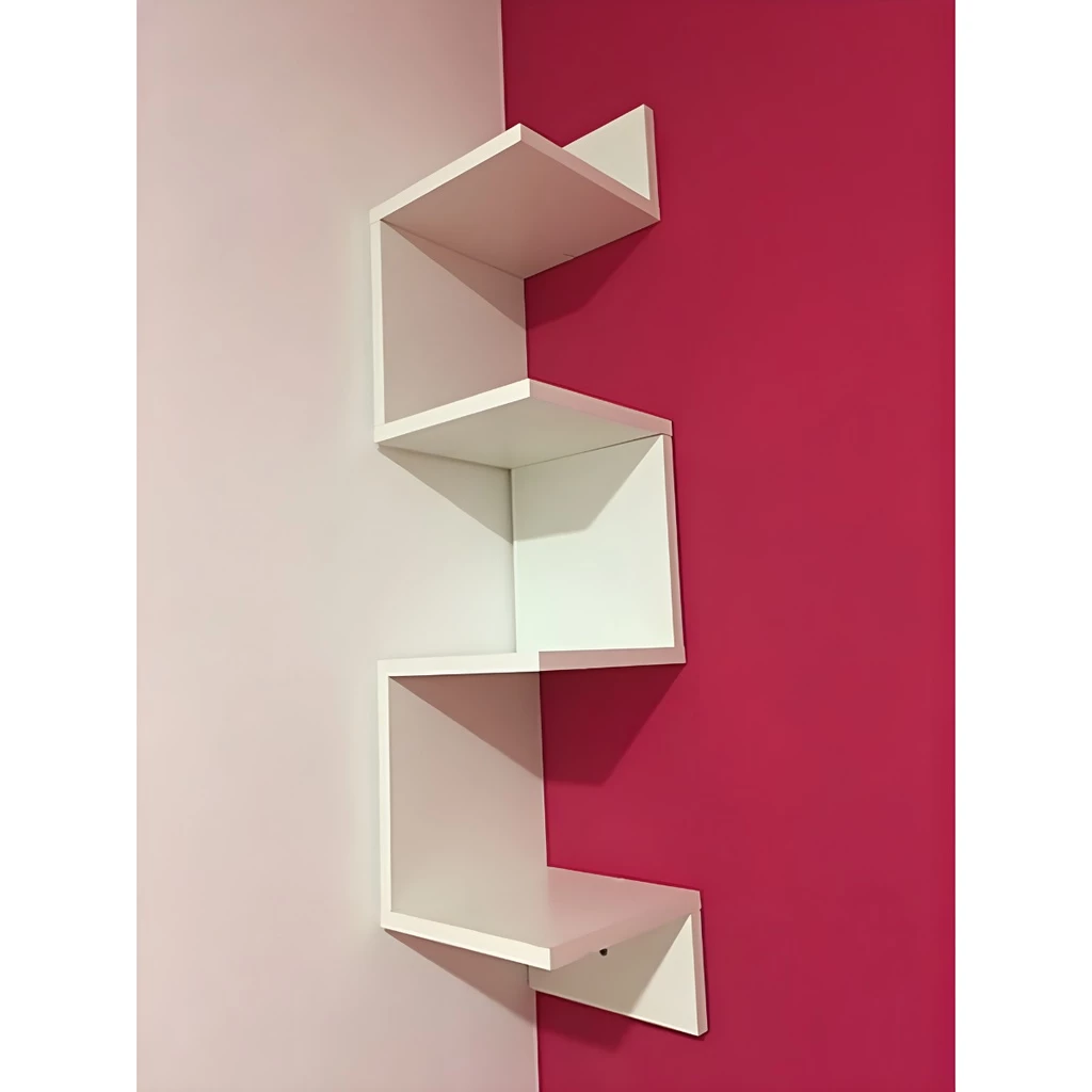 Prateleira Vertical De Canto Nichos Decoração Organizar Livros Objetos Quarto Banheiro Escritório