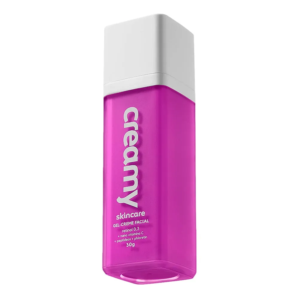 Creamy Skincare Gel-Creme Retinol 30g | Melhora Rugas Profundas, Uniformiza a Textura e o Tom da Pele, Normaliza a Espessura da Pele | Uso Noturno, Todos os Tipos de Pele
