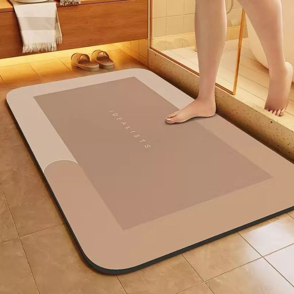 Tapete Banheiro Antiderrapante Absorvente de Secagem Rápida entregar Cor e Estampas sortidos