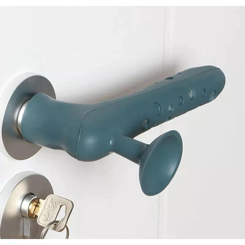Protetor de macaneta de porta de silicone capa protetora anticolisão de segurança