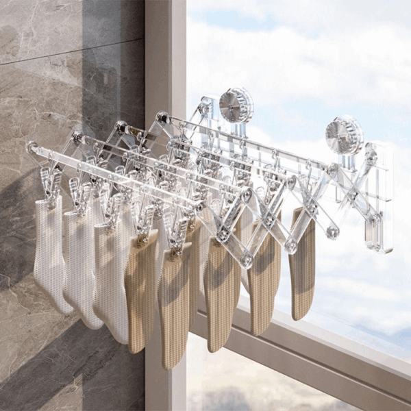 FALLFORBEAUTYEJ Luvas Toalhas Rack De Secagem , Ventosa Retrátil De Grande Capacidade De Meias