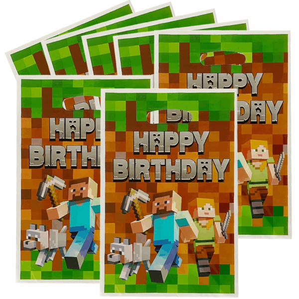 30 Unidades De Sacos Para Presentes De Festa Minecraft – Perfeitos Crianças , Aniversários , Festas Temáticas E Caça Ao