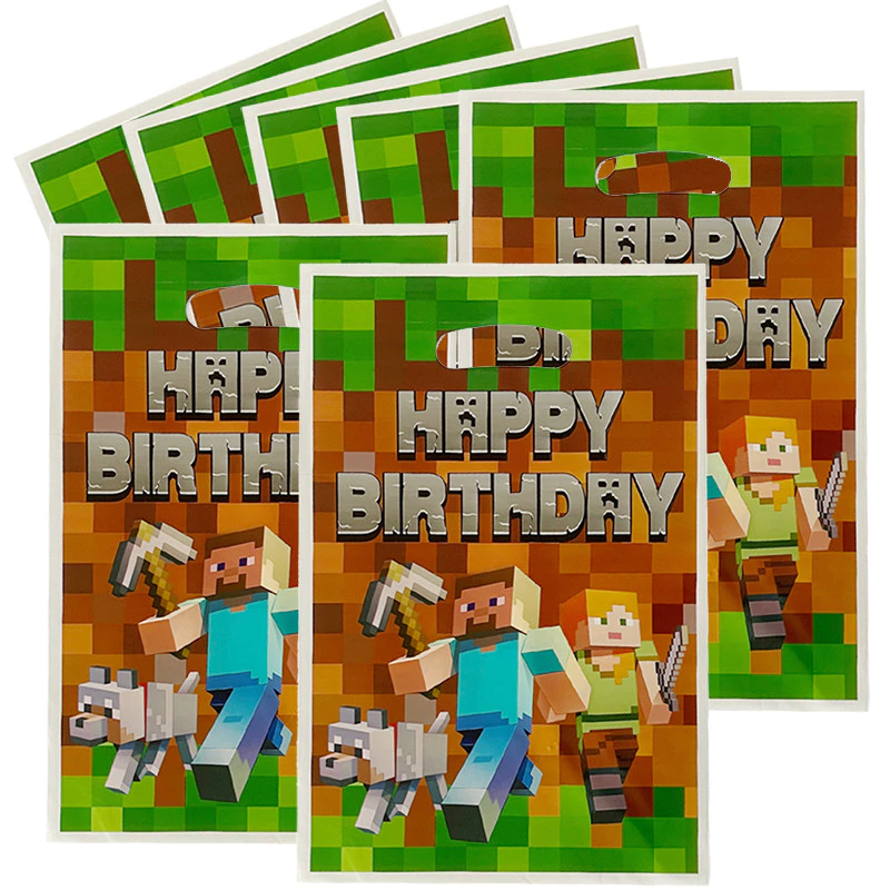 30 Unidades De Sacos Para Presentes De Festa Minecraft – Perfeitos Crianças , Aniversários , Festas Temáticas E Caça Ao