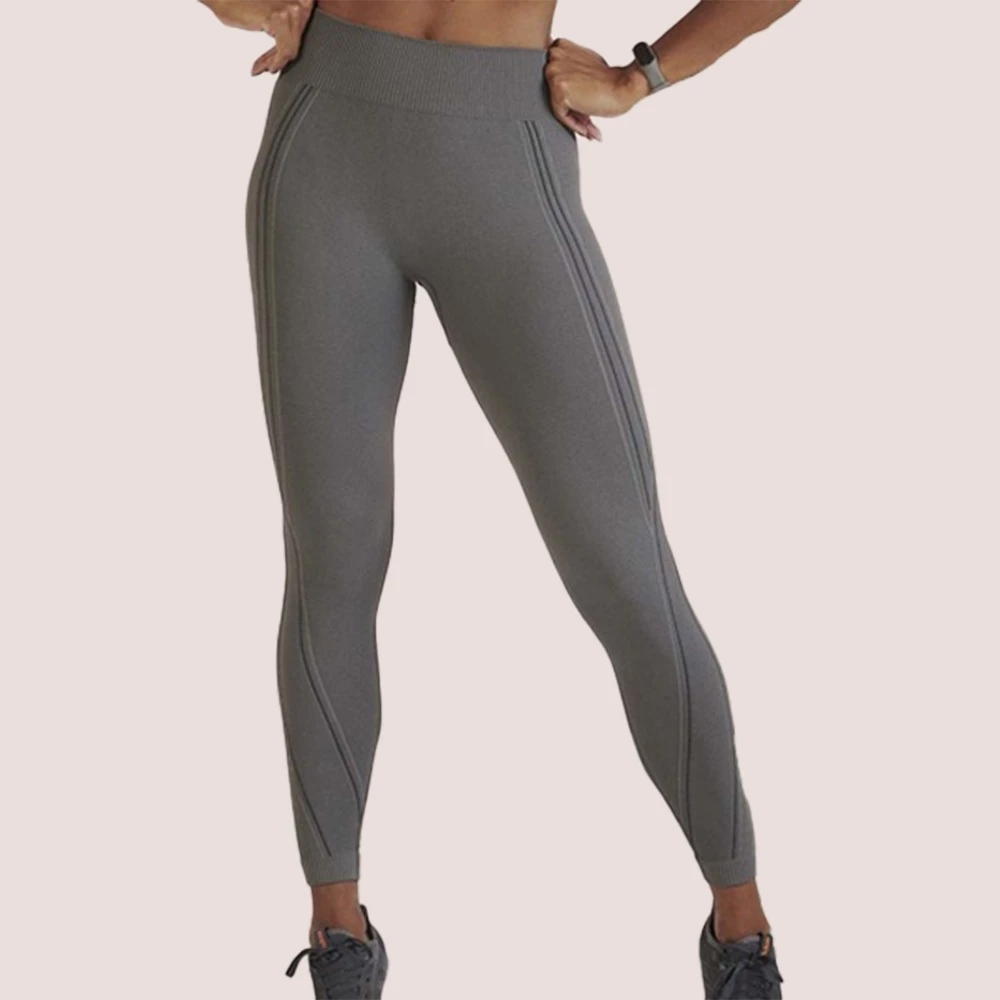 Calça Legging Com Cós Alto Silicone E Ventilação Estratégica Para Conforto E Movimento
